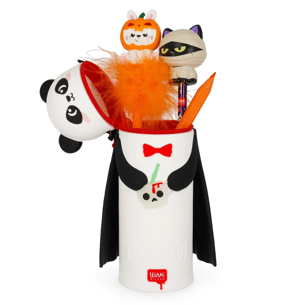 Astuccio 2-in-1 in Silicone Panda "Bam-Boo" Halloween - Kawaii