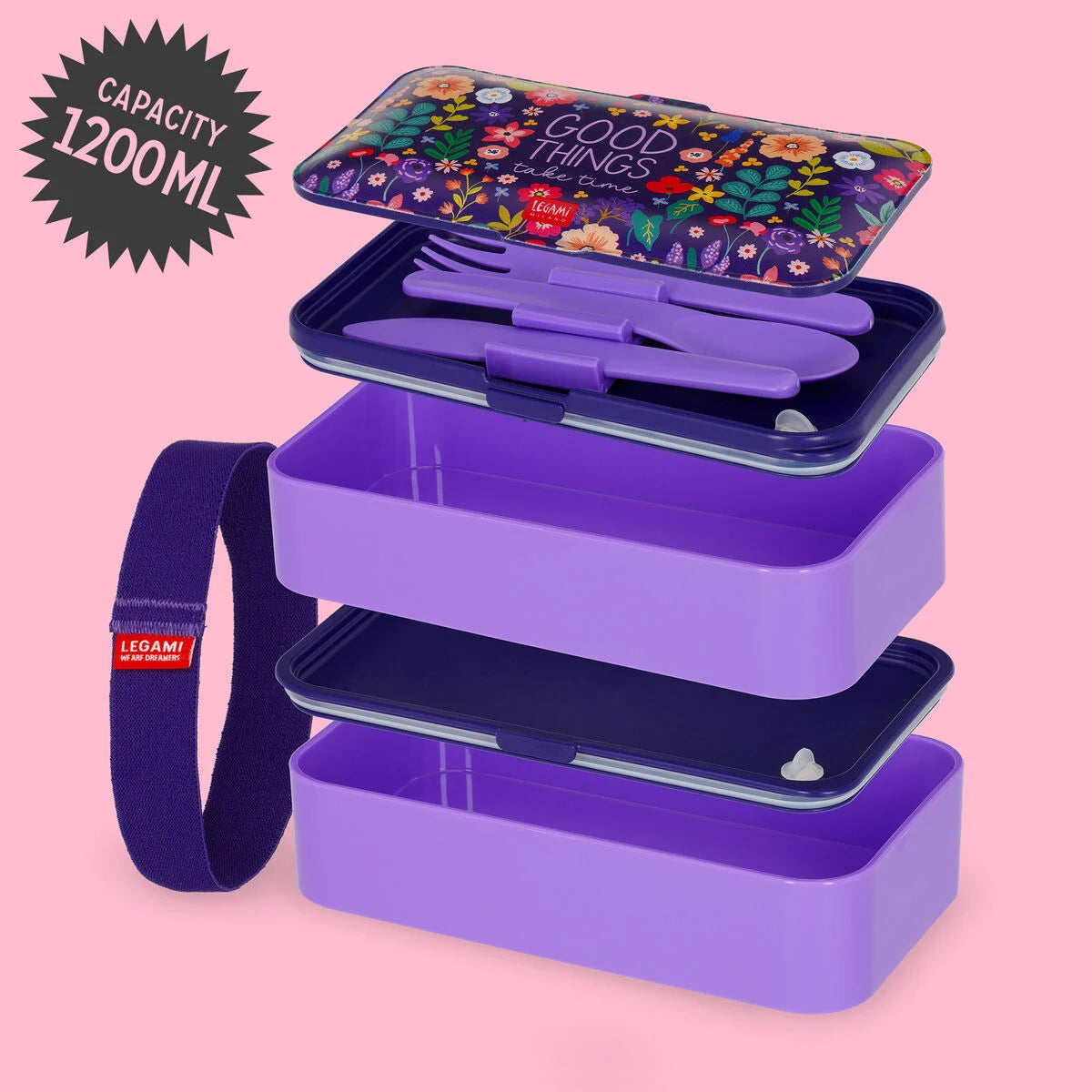 Contenitore Porta Pranzo 1200 ml - Flowers - Lunch Box