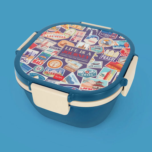Contenitore Porta Pranzo 1700 ml - Lunch Box - Travel Stickers