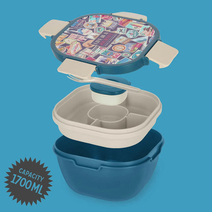 Contenitore Porta Pranzo 1700 ml - Lunch Box - Travel Stickers