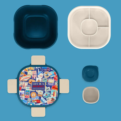 Contenitore Porta Pranzo 1700 ml - Lunch Box - Travel Stickers