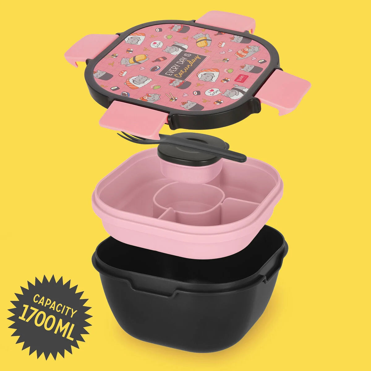 Contenitore Porta Pranzo 1700 ml - Lunch Box - Sushi Cat