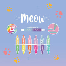 Set di 6 Evidenziatori Doppia Punta - Meow