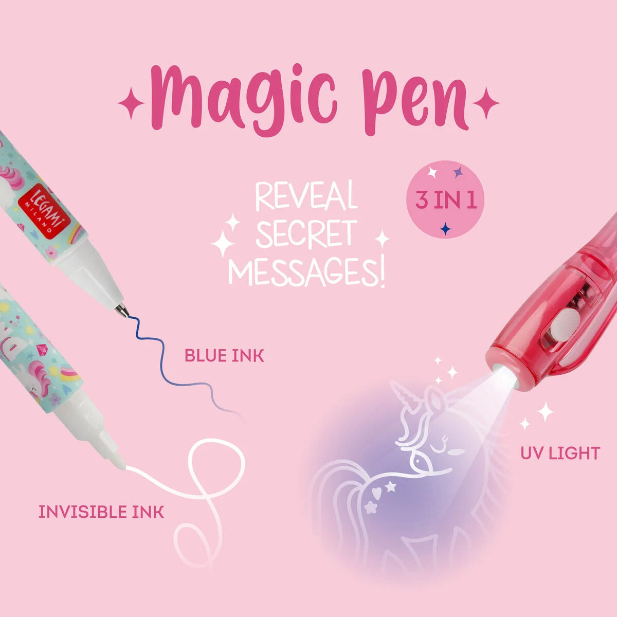 Penna con Inchiostro Invisibile - Magic Pen-Unicorn