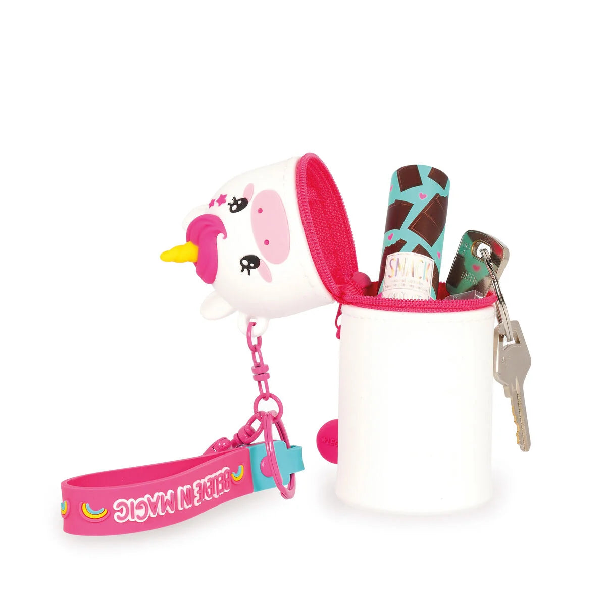 Portamonete con Portachiavi - Mini Kawaii - Unicorno