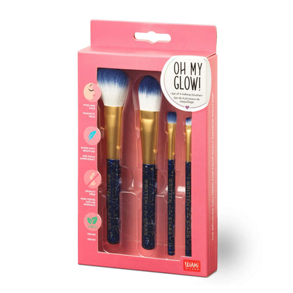 Set di 4 Pennelli per il Trucco - Oh My Glow!-Stars