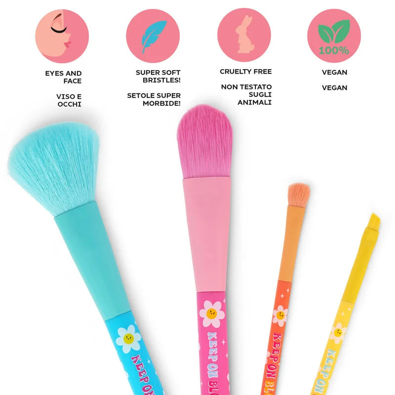 Set di 4 Pennelli per il Trucco - Oh My Glow!-Daisy