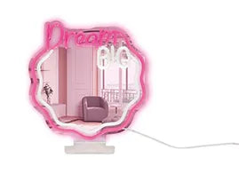 Specchio con lampada Neon Dream Big