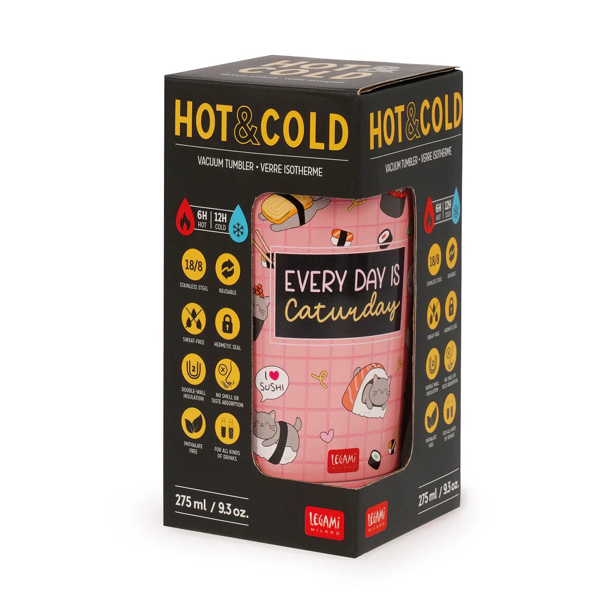 Bicchiere Termico 275 ml - Hot & Cold - Sushi Cat