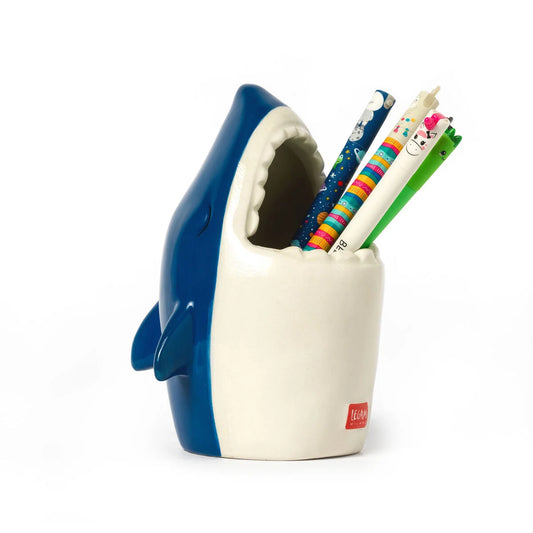 Portapenne in Ceramica - Desk Friends-Shark
