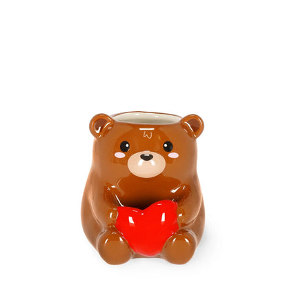 Portapenne in Ceramica - Desk Friends - Teddy Bear