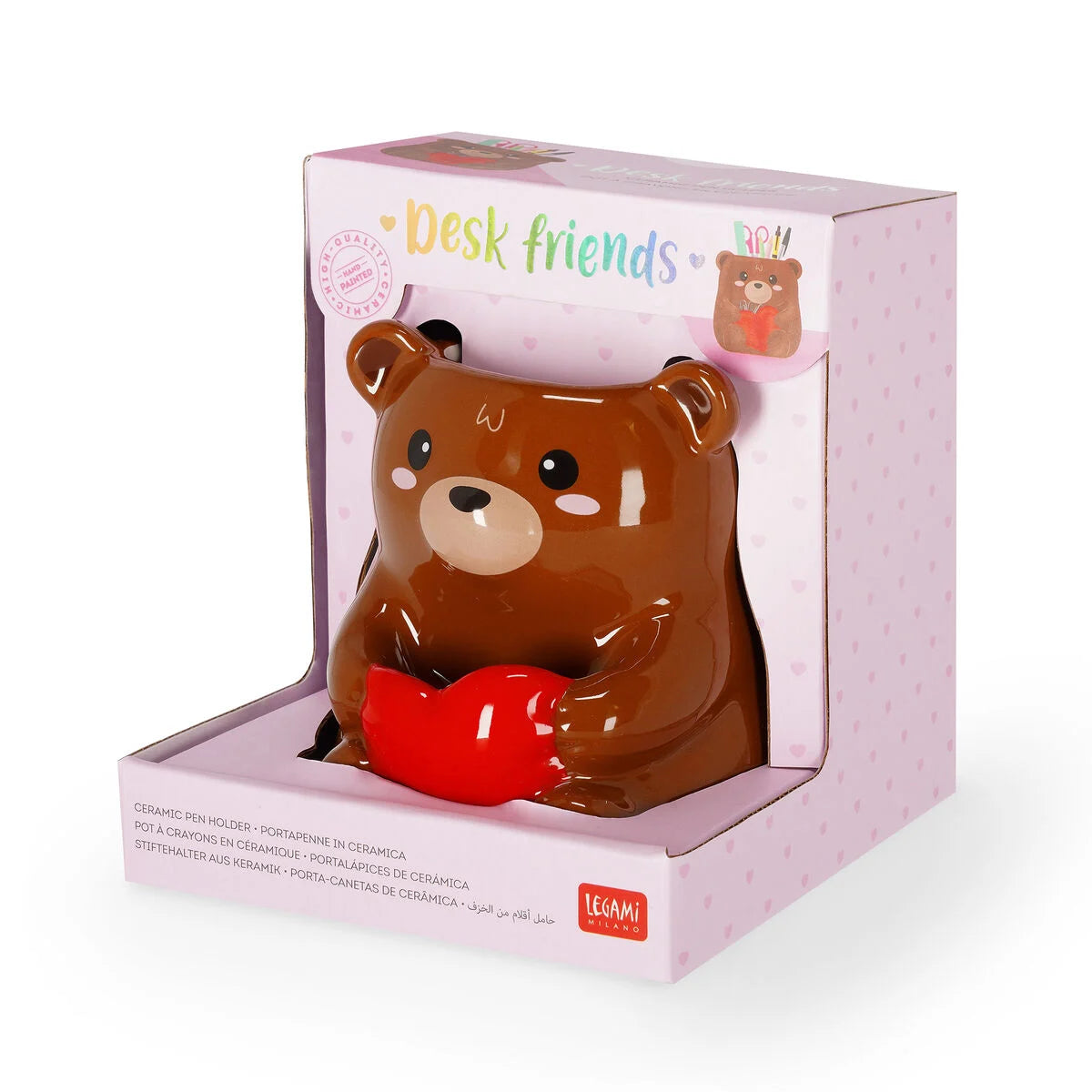Portapenne in Ceramica - Desk Friends - Teddy Bear