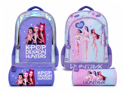Zaino + Astuccio K-Pop Huntrix Demon Hunters