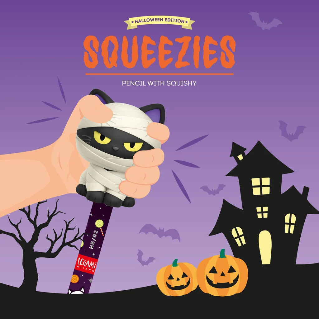 Matita con Antistress Halloween Mummy Cat "Nine Lives Later" - Squeezies