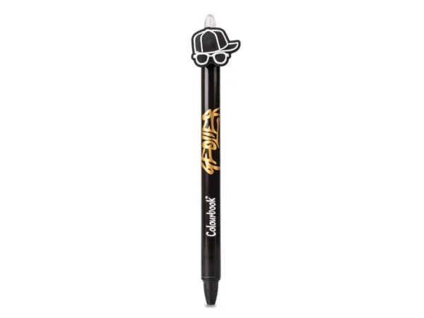 Penna a sfera Geolier con topper – Inchiostro blu - Live rosso Geolier