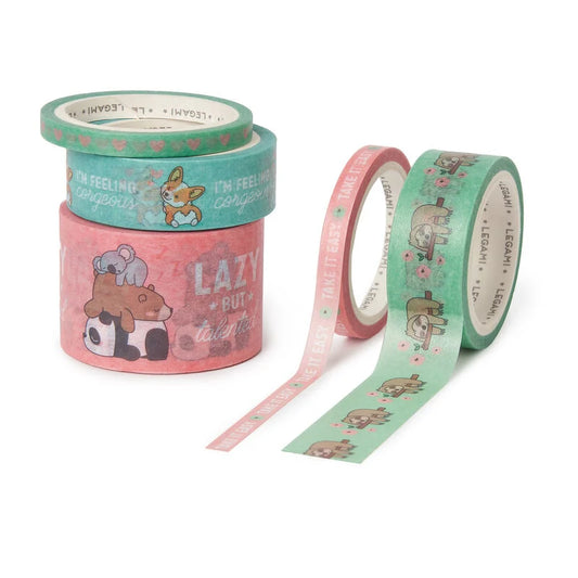 Set di 5 Nastri Adesivi di Carta - Tape By Tape-Animals