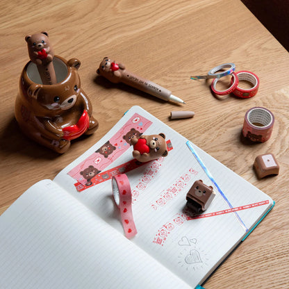Set di 5 Nastri Adesivi Decorativi di Carta - Tape By Tape - Teddy Bear