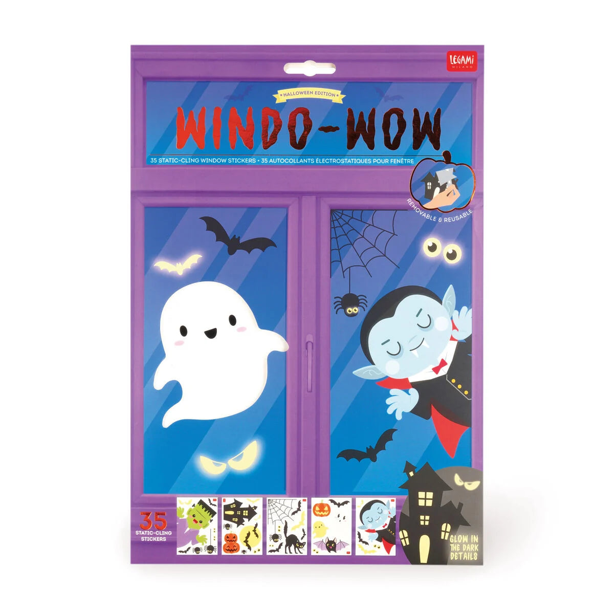 Set 35 Adesivi Elettrostatici per Finestra - Windo-Wow