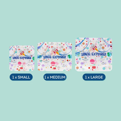 Set di 3 Buste per Alimenti - Snack Bags-Stars