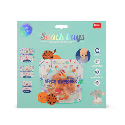 Set di 3 Buste per Alimenti - Snack Bags-Stars