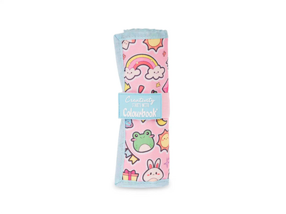 Astuccio portapastelli a rotolo Creativity – 24 pastelli Abstract Kawaii