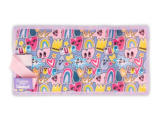 Astuccio portapastelli a rotolo Creativity – 24 pastelli Abstract Cute