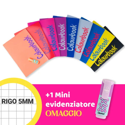 Set 6 quaderni A4 Bicolor + omaggio