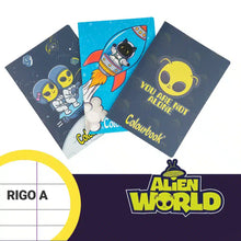 Set 3 quaderni A4 Alien World