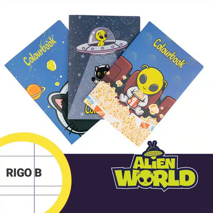 Set 3 quaderni A4 Alien World