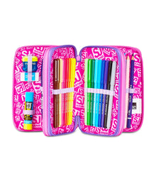 Astuccio Triplo Pieno 3 Zip Sj Gang Tinypatch Girl | Seven