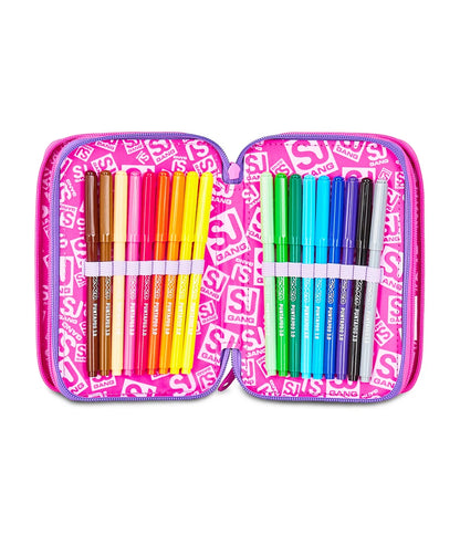 Astuccio Triplo Pieno 3 Zip Sj Gang Tinypatch Girl | Seven