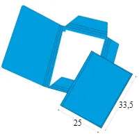 Cartelline 3 lembi zaffiro 50pz