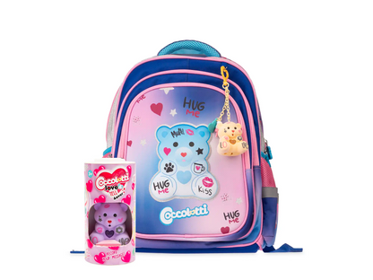 Zaino scuola Azzurro Coccolotti con Coccolotto omaggio